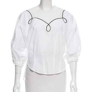 RACHEL COMEY Long Sleeve Crew Neck Blouse